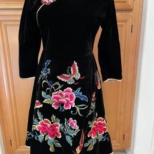 black velvet dress